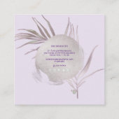 PixDezines Blush+Mauve Pink Palms Vierkante Visitekaartje (Achterkant)