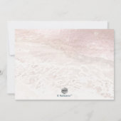 PixDezines Blush Ocean Shoreline Beach Bat Mitzvah Kaart (Achterkant)