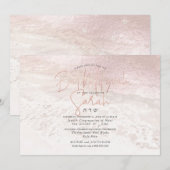 PixDezines Blush Ocean Shoreline Beach Bat Mitzvah Kaart (Voorkant / Achterkant)