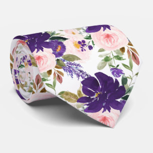 PixDezines Blush Paars Violet H2 Botanisch Stropdas
