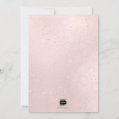 PixDezines Blush Pink Champagne Brunch+Bubbly Kaart (Achterkant)