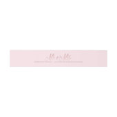 PixDezines Blush Pink+Faux Roos Gold Mr+Mrs. Uitnodigingen Wikkel (Vlak)