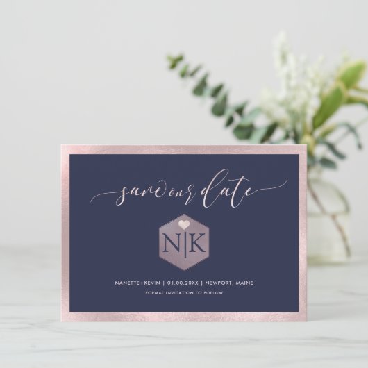 PixDezines Blush Pink Modern Script|DIY Background Save The Date (Staand voorkant)