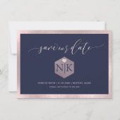 PixDezines Blush Pink Modern Script|DIY Background Save The Date (Voorkant)