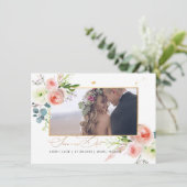 PixDezines Blush Pink Peonies Save the Date (Staand voorkant)