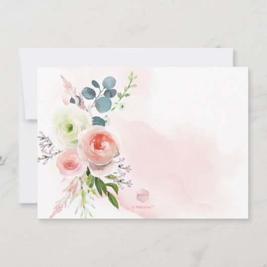 PixDezines Blush Pink Peonies Save the Date (Achterkant)