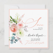 PixDezines Blush Pink Peonies Save the Date (Voorkant)