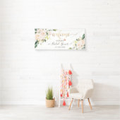 PixDezines Blush Pink Roses Waterverf Flowers Spandoek (Insitu)