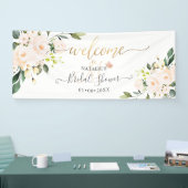 PixDezines Blush Pink Roses Waterverf Flowers Spandoek (Beurs)