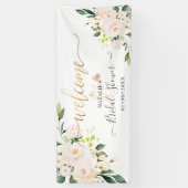 PixDezines Blush Pink Roses Waterverf Flowers Spandoek (Verticaal)