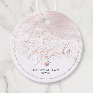 PixDezines Blush Pink Shoreline Bedankt Bedankjes Labels