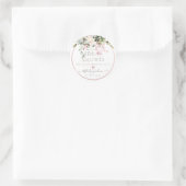 PixDezines Blush Pink Waterverf Eucalyptus Ronde Sticker (Tas)