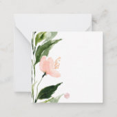 PixDezines Blush Pink Waterverf Flowers Notitiekaartje (Achterkant)