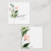 PixDezines Blush Pink Waterverf Flowers Notitiekaartje (Voorkant / Achterkant)