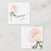 PixDezines Blush Pink Waterverf Single Petal Roos Notitiekaartje (Voorkant / Achterkant)