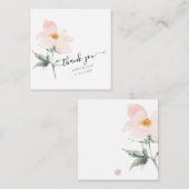 PixDezines Blush Pink Waterverf Single Petal Roos Notitiekaartje (Voorkant / Achterkant)