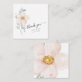 PixDezines Blush Pink Waterverf Single Petal Roos Notitiekaartje (Voorkant / Achterkant)