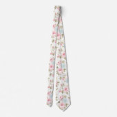 PixDezines Blush Roze Ijsblauw Waterverfrozen Stropdas (Achterkant)