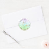 PixDezines BLUSH ROZE LOVE+BEDANKT|DIY NAVY Ronde Sticker (Envelop)