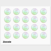 PixDezines BLUSH ROZE LOVE+BEDANKT|DIY NAVY Ronde Sticker (Vel)