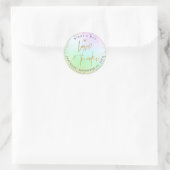 PixDezines BLUSH ROZE LOVE+BEDANKT|DIY NAVY Ronde Sticker (Tas)