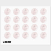 PixDezines Blush Roze Rose Goud Doopsel Ronde Sticker (Vel)