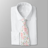 PixDezines Blush Roze Stof Blauwe Waterverfrozen Stropdas (Gebonden)