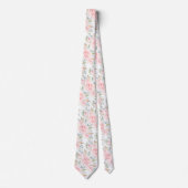 PixDezines Blush Roze Stof Blauwe Waterverfrozen Stropdas (Voorkant)