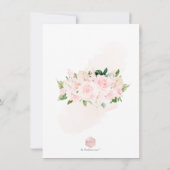 PixDezines Blush Rozen Anthuriums Baby shower Kaart (Achterkant)
