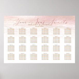 PixDezines Blush Shoreline+Rose Gold zitplaatskaar Poster