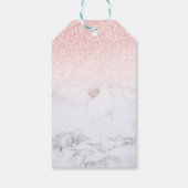 PixDezines Blush Snow Bokeh+Marble Dank u Cadeaulabel (Achterkant)