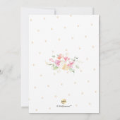 PixDezines Blush Sweetpeas Waterverf Bat Mitzvah Kaart (Achterkant)
