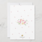 PixDezines Blush Sweetpeas Waterverf Bat Mitzvah Kaart (Achterkant)
