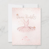 PixDezines Blush Tutu en Vlinders Dansrecital Kaart (Voorkant)