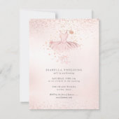PixDezines Blush Tutu en Vlinders Dansrecital Kaart (Achterkant)