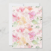 PixDezines Blushing Romance, Bewaar de datum Kaart (Achterkant)