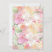 PixDezines Blushing Romance Sweetpea Bruiloftsfees Kaart (Achterkant)
