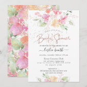 PixDezines Blushing Romance Sweetpea Bruiloftsfees Kaart (Voorkant / Achterkant)