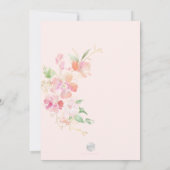 PixDezines Blushing Romance Wavercolor Bloem Kaart (Achterkant)