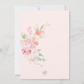 PixDezines Blushing Romance Wavercolor Flower Kaart (Achterkant)