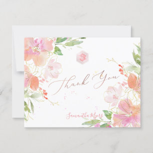 PixDezines Blushing Sweetpea Bar/Bat Mitzwa Bedank RSVP Kaartje