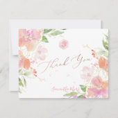 PixDezines Blushing Sweetpea Mitzvah Dank u ✡ RSVP Kaartje (Voorkant)