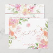 PixDezines Blushing Sweetpea Mitzvah Dank u ✡ RSVP Kaartje (Voorkant / Achterkant)