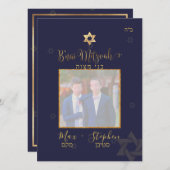 PixDezines Bnai Mitzvah Foto Kaart (Voorkant / Achterkant)