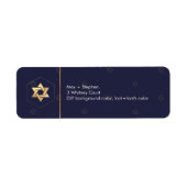 PixDezines B'nai Mitzvah Navy Blauw Etiket (Voorkant)