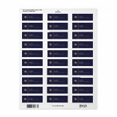 PixDezines B'nai Mitzvah Navy Blauw Etiket (Full Sheet)