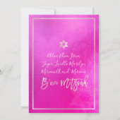 PixDezines B'Nei Mitzvah, Blush+Pink Kaart (Achterkant)