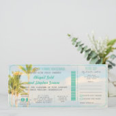 PixDezines Boarding Pass+ Beach Weddenschap Kaart (Staand voorkant)
