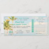 PixDezines Boarding Pass+ Beach Weddenschap Kaart (Voorkant)