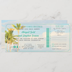PixDezines Boarding Pass+ Beach Weddenschap Kaart